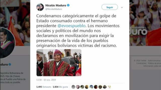 La renuncia de Evo Morales en las redes sociales