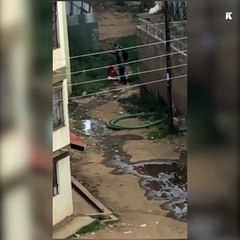 Police Brutally clobber JKUAT Student