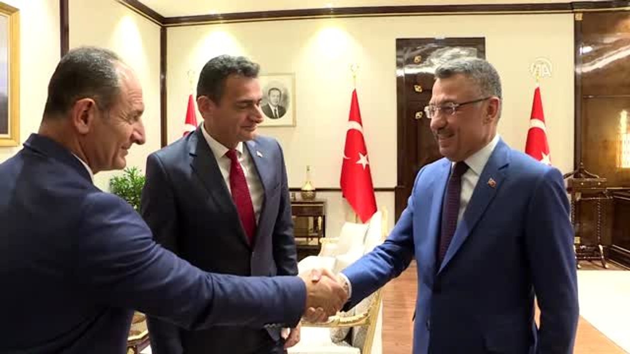 Cumhurbaşkanı Yardımcısı Oktay, KKTC Tarım ve Doğal Kaynaklar Bakanı Oğuz'u kabul etti