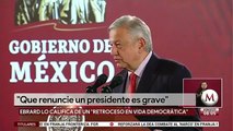 Renuncia de Evo Morales, un retroceso democrático de América: Ebrard