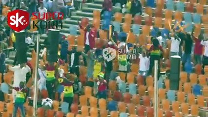 صدمة شوقي غريب ومساعديه بعد هدف غانا في شباك مصر