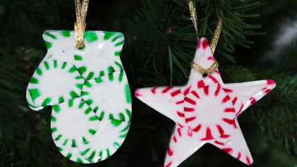 DIY Peppermint Christmas Tree Ornaments
