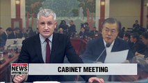 President Moon holds cabinet meeting to expand mutual collaboration in industrial parts and materials