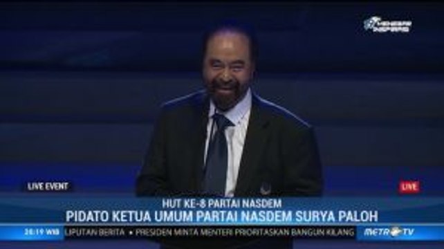 Pidato Surya Paloh di HUT ke-8 Partai NasDem