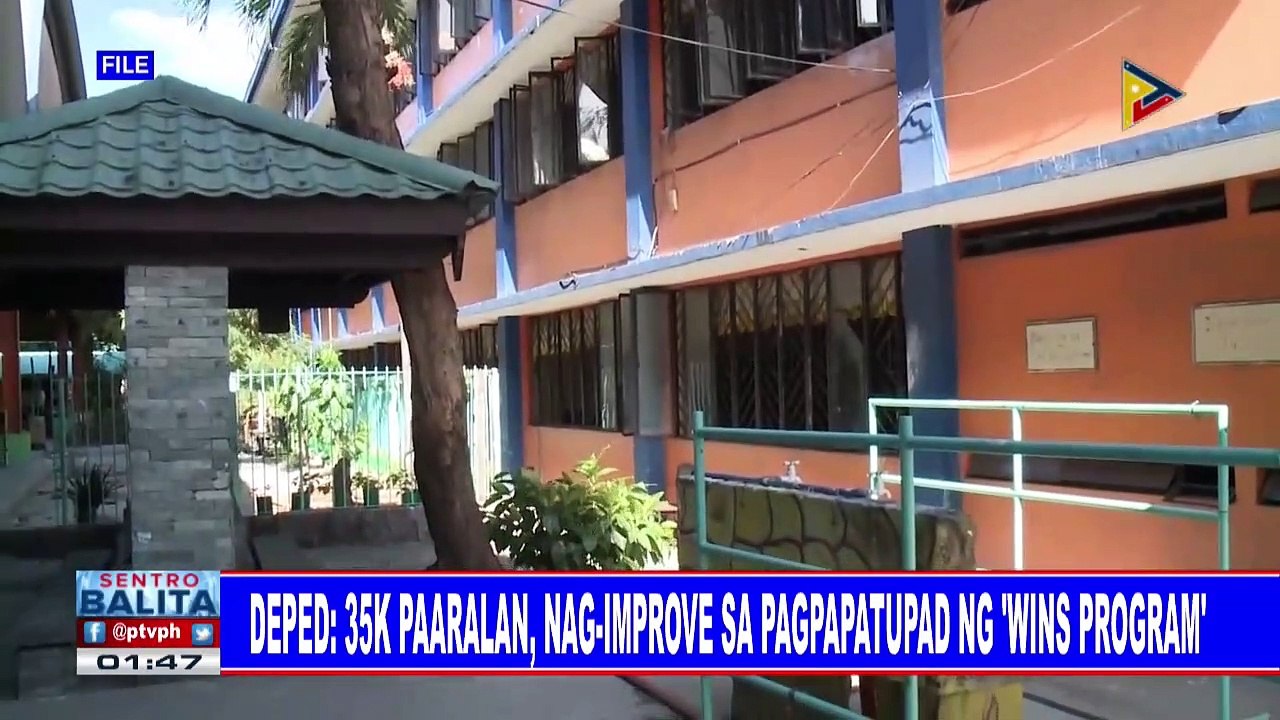 DepEd: 35-K paaralan, nag-improve sa pagpapatupad ng 'WinS Program'