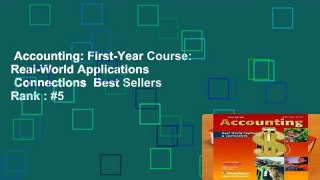Accounting: First-Year Course: Real-World Applications   Connections  Best Sellers Rank : #5