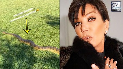 Kris Jenner Freaks Out After Spotting An Anaconda In Kim's Backyard