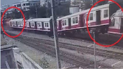 Caught on cam: Collision between MMTS and passenger train