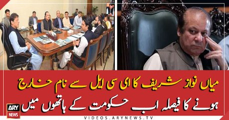 Government to take final decision for Nawaz Sharif's name removal in ECL case