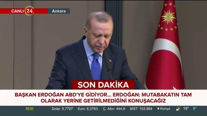 Erdoğan ABD'ye gidiyor