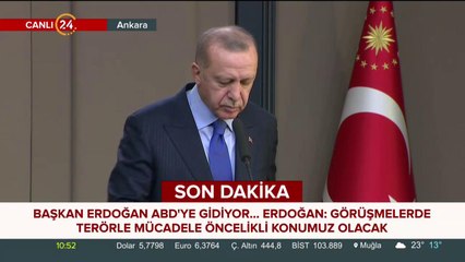 Erdoğan ABD'ye gidiyor