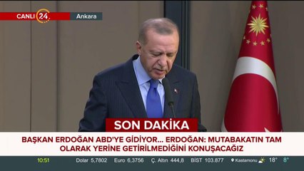 Erdoğan ABD'ye gidiyor