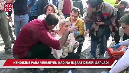 Download Video: Beyoğlu’nda dehşet… Kendisine para vermeyen kadına inşaat demiri sapladı