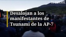 Desalojan a los manifestantes de Tsunami de la AP-7