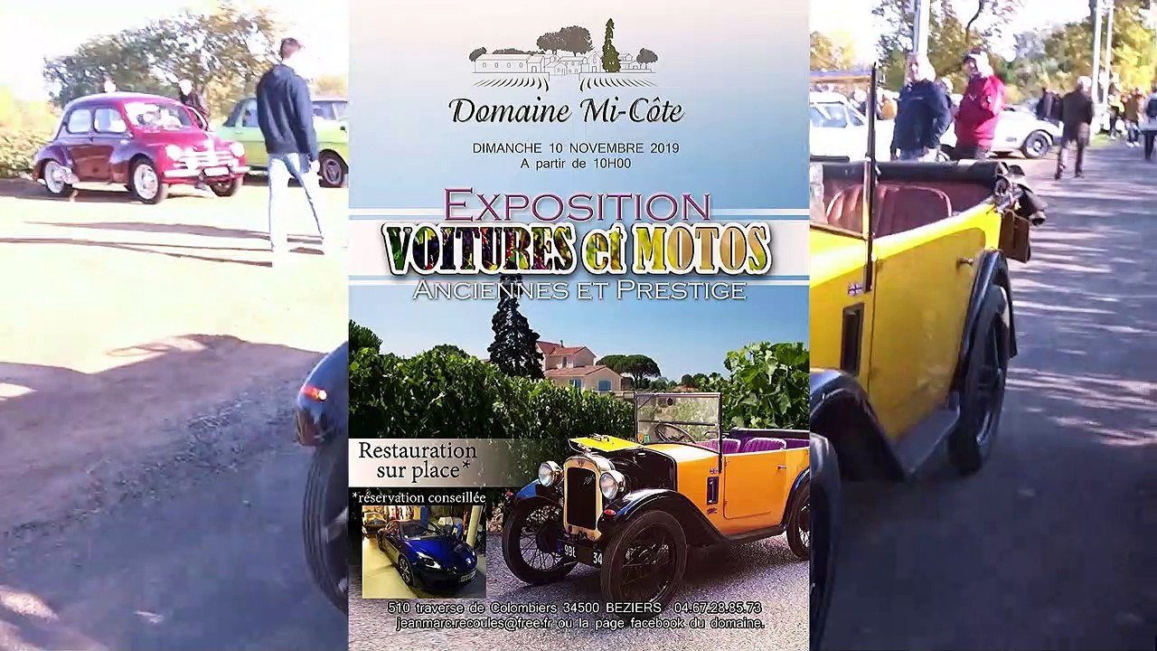 BEZIERS - Retour en images sur l'exposition de voitures et motos anciennes et de prestige au Domaine Mi-Côte