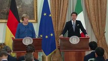 Conte in conferenza stampa con Angela Merkel (11.11.19 )