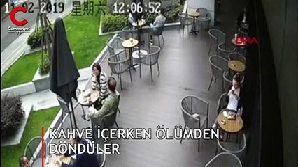Kahve içerken ölümden döndüler