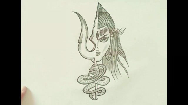 How to draw lord shiva sketch with paper and pencil || art 9 god shiva art