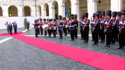 Скачать видео: Roma -  Conte incontra il Presidente della Repubblica Portoghese a Palazzo Chigi (12.11.19)