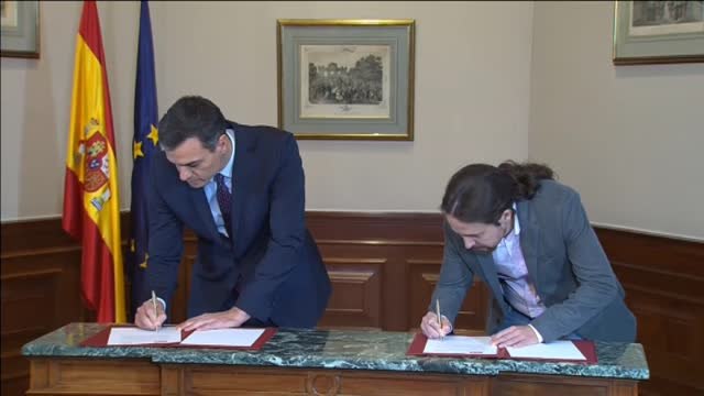 Sánchez e Iglesias alcanzan un acuerdo para un Gobierno de coalición progresista