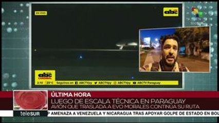 El avión que lleva a Evo Morales a México despegó de Paraguay