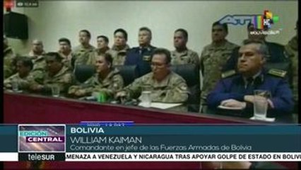 Bolivia: FFAA ejecutarán "operaciones conjuntas con la Policía"