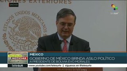 México concede asilo político al presidente de Bolivia Evo Morales