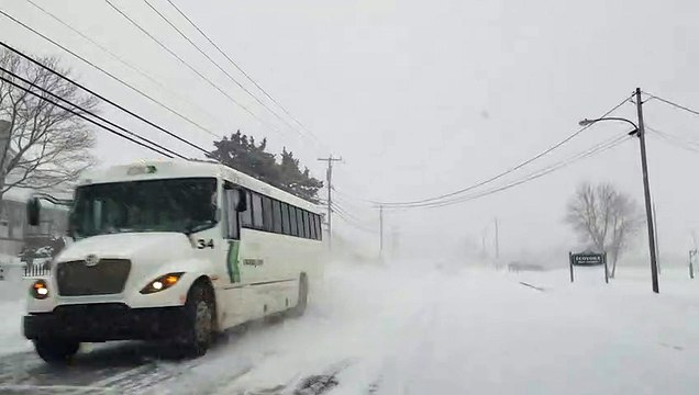 Conditions routières difficiles en Gaspésie