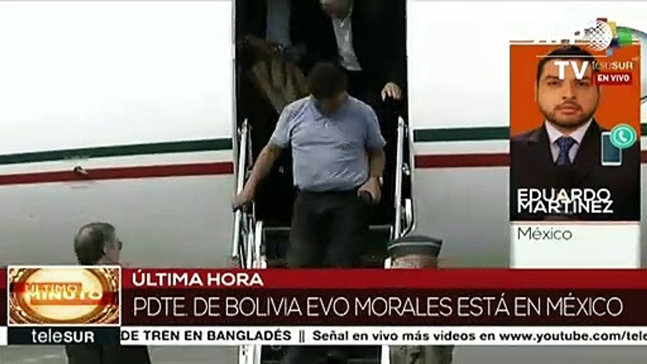 Evo Morales arriba a México como asilado político