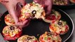 MINI PIZZA ON TAWA I WITHOUT OVEN VEGETABLE MINI PIZZA FOR KIDS I QUICK AND EASY PIZZA RECIPE