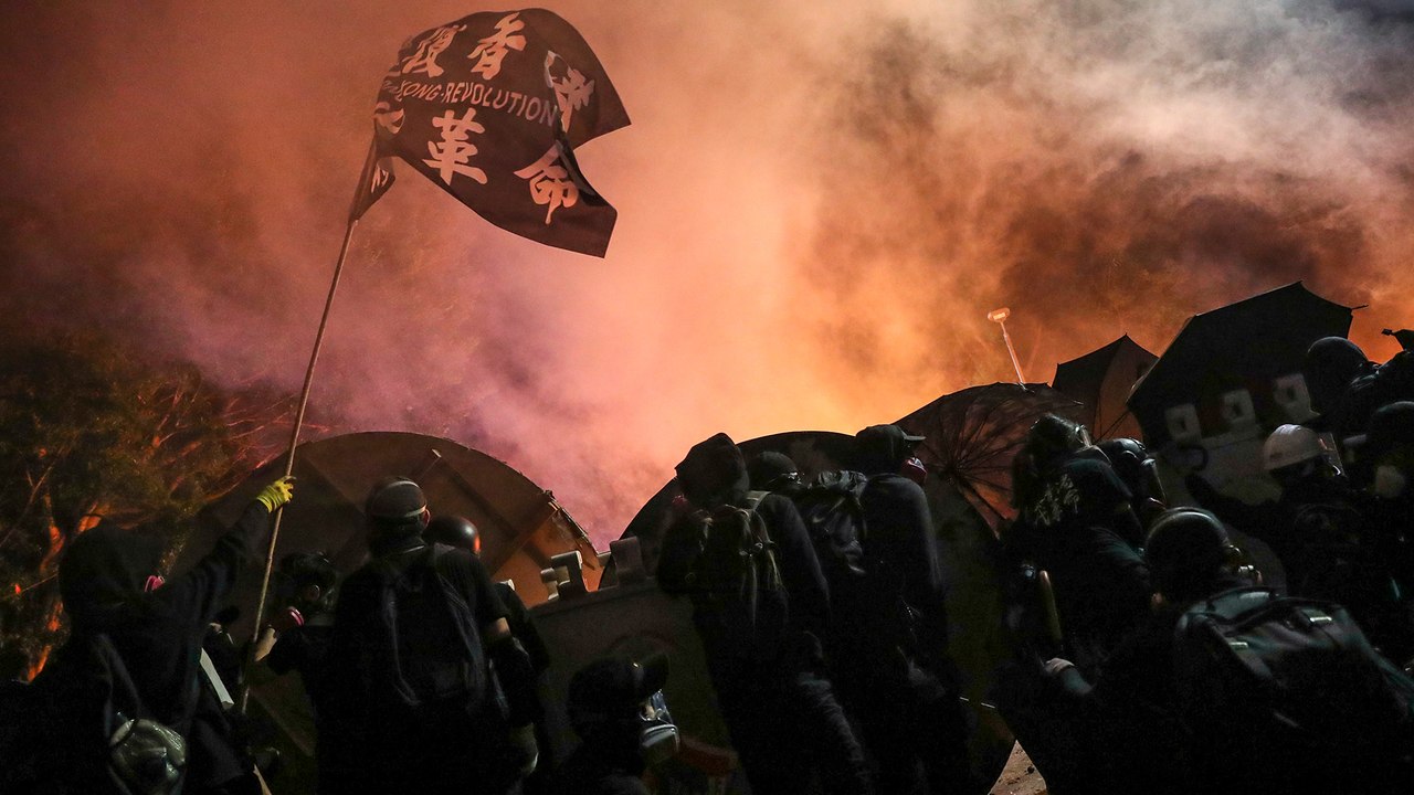 Chaos on campuses and Central district in Hong Kong on third consecutive day of serious violence