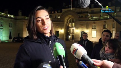Fed Cup 2019 - Caroline Garcia à l'Élysée avec le Président Emmanuel Macron : "On dirait qu'on a vu le Père Noël"