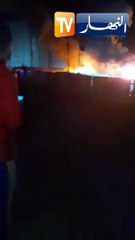 حريق في قاعدة حياة شركة تركية بمعسكر