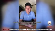 Mensaje de Evo Morales poco antes de aterrizar en México