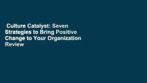 Culture Catalyst: Seven Strategies to Bring Positive Change to Your Organization  Review
