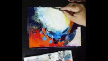 Acrylic Abstract Painting easy for beginners | Gesso, Knife & Brush Acrylic Painting - Sonil Arts