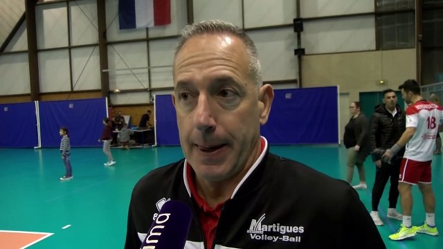 Christophe Charroux après la victoire de Martigues Volley contre Saint-Nazaire
