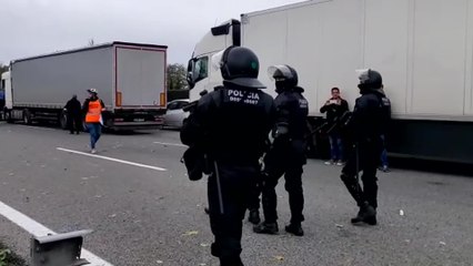 Los Mossos llegan al corte de la AP-7