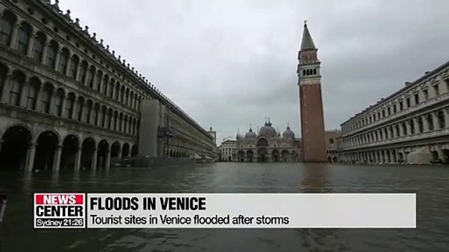 Tourist sites in Venice flooded after storms