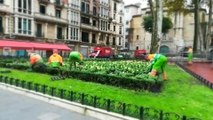 El Ayuntamiento de Bilbao coloca flores de invierno en los jardines municipales
