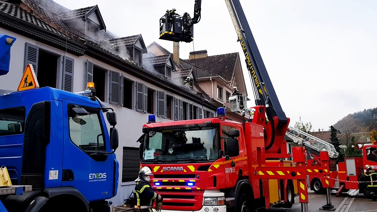 DNA - Incendie de cette nuit à Sainte-Croix-aux-Mines (aux alentours de 22h50, le 12 novembre 2019)