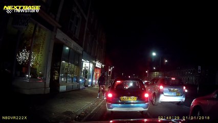 Bristol driver violently swerves sending cyclist flying over bonnet onto tarmac