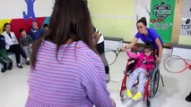 Bolu'da otizmli ve down sendromlu çocukların tenis eğlencesi