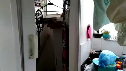 Apartamento interditado devido desabamento de telhado na Mata da Praia