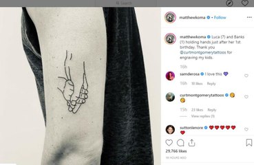 Hilary Duff's fiance gets tattoo tribute to blended family