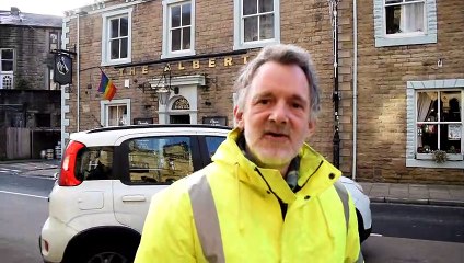 Trevor Bannister, of Halifax, provides advice to the public regarding flooding