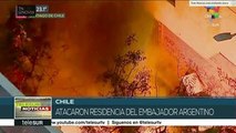 Atacan residencia del embajador argentino en Chile