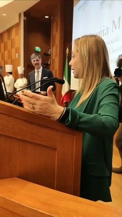 Giorgia Meloni alla "Collegium Cocorum", Federazione italiana Cuochi alla camerda dei deputati
