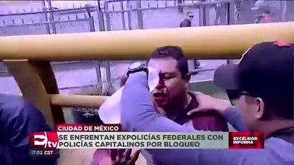 Policías federales y capitalinos se enfrentan en el aeropuerto
