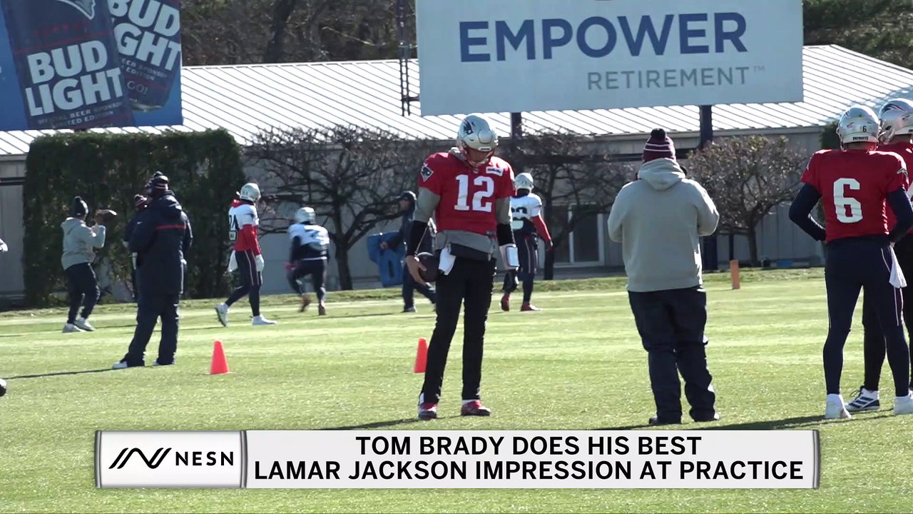 Tom Brady Does His Best Lamar Jackson Impression At Practice